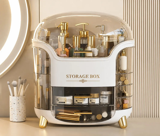 Luxury Cosmetic Organizer for Elegant Desktop Storage Solutions