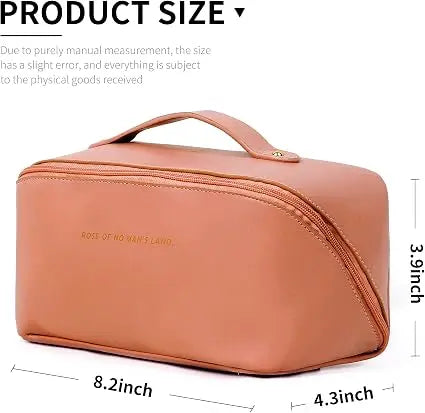 Luxury Cosmetic Leather Pouch – Travel Makeup Organizer