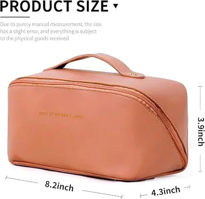 Luxury Cosmetic Leather Pouch – Travel Makeup Organizer